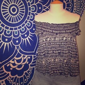 Off the shoulder crop top